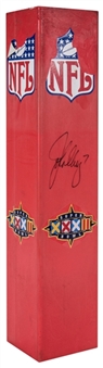 1998 John Elway Game Used and Signed Super Bowl XXXII Pylon (Hagen LOA & PSA/DNA)